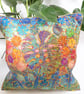 Cushions - Botanical Cushion with a Monstera Leaf and Free Machine Embroidery  - Image 9