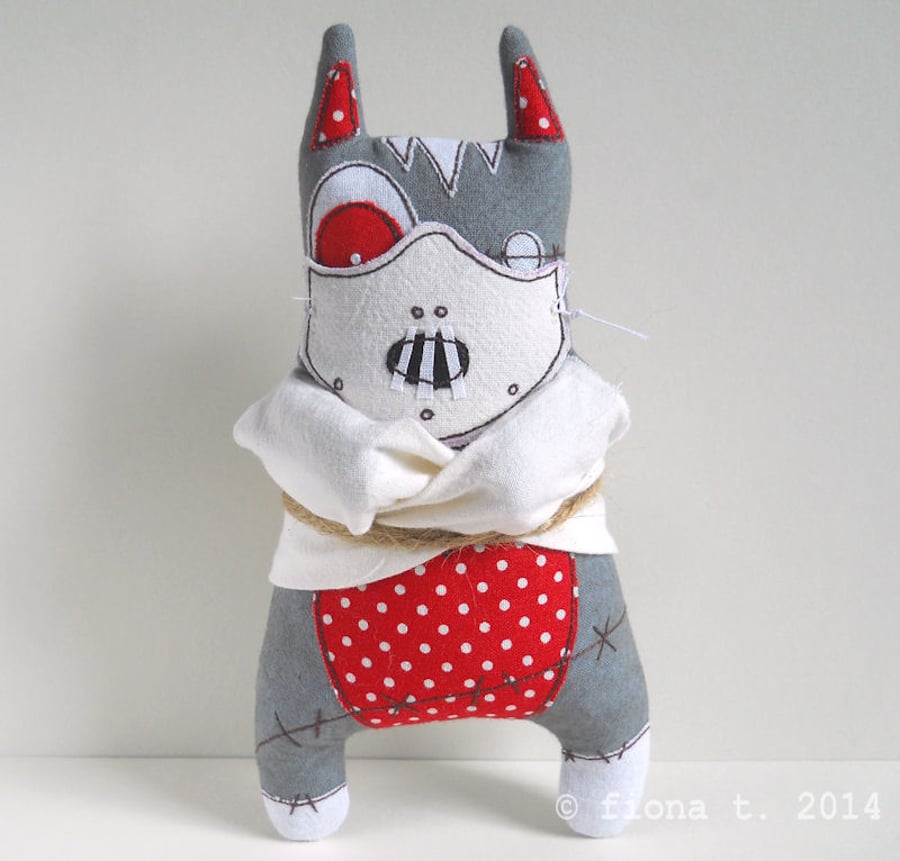 embroidered halloween zombie cat