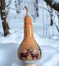 Winter Woodland Gourd Lamp - Image 1