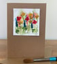 Hand Painted impressionistic floral Greeting Card original art. - Image 1