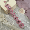Rose Pink micro macrame beaded bracelet, boho jewellery, yoga, gift, bohemian