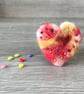 Hand Embroidered Heart Felted Brooch - Image 2