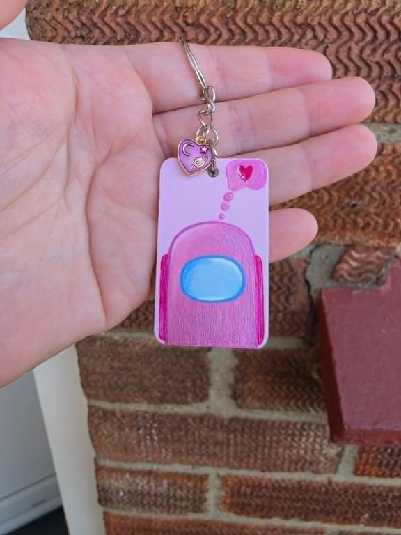 Handmade Pink Character Keyring