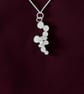 Sterling Silver Cascading Pebble Necklace  - 18" - Gift Boxed