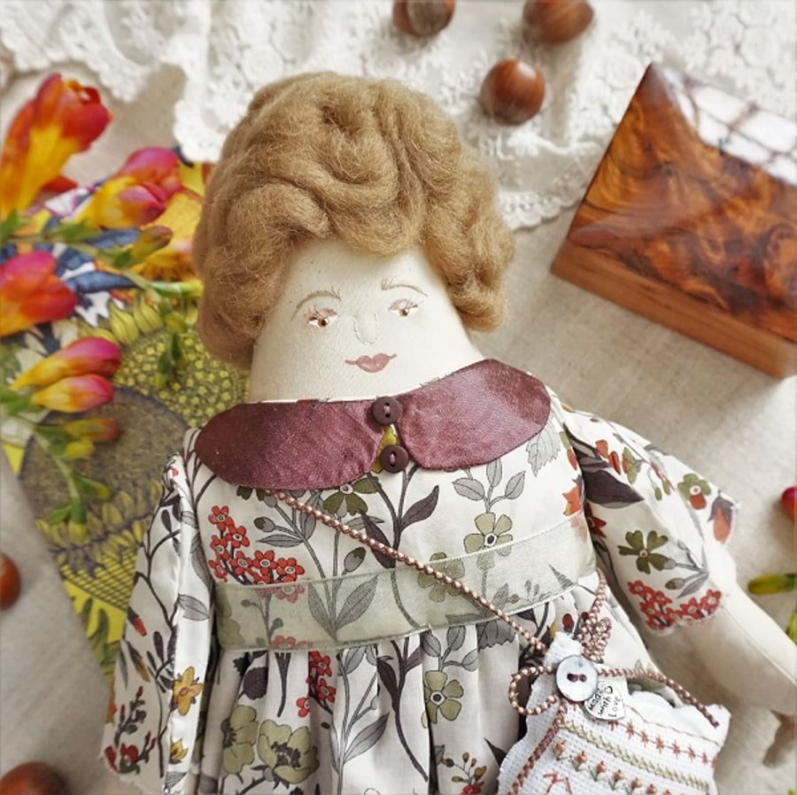 Half Price Sale Nualla, A Folk Art Rag Doll