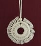 Boho macrame Christmas decoration set- navy trim - Image 4