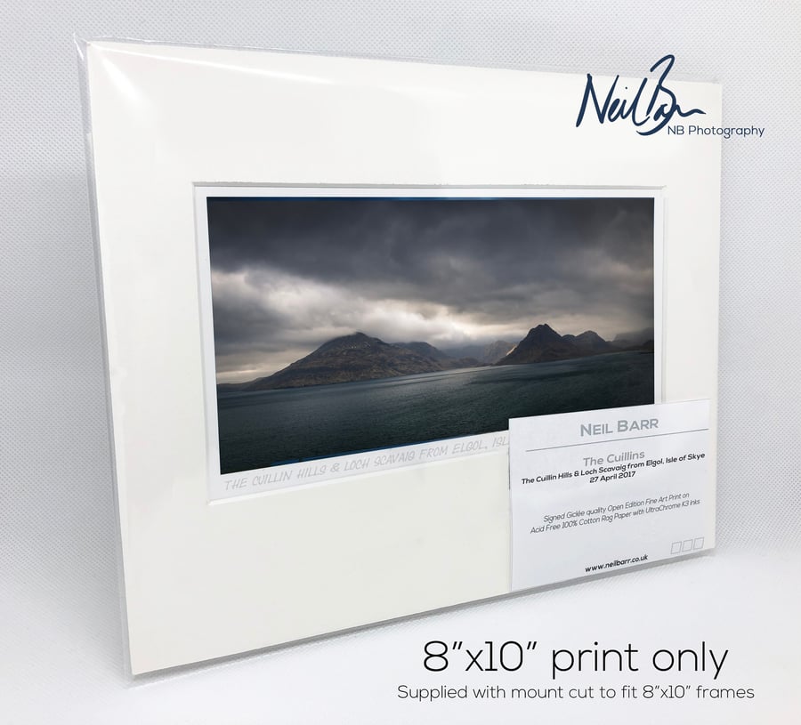 The Cuillin Hills & Loch Scavaig from Elgol Skye - A5 (10" x 8") Unframed Print