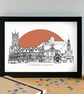 Warwick Skyline Art Print - Image 2