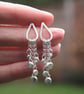 Sterling silver chandelier earrings, long silver earrings, statement earrings - Image 6