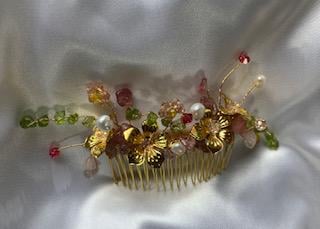 Cordelia - Natural Gemstone Jewelled Comb 