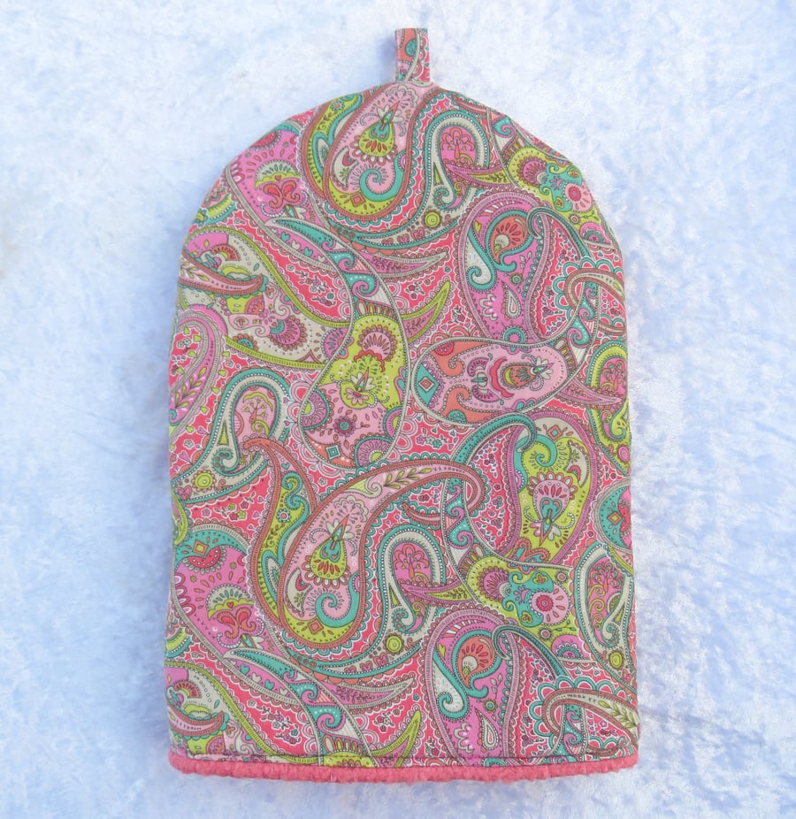 Cafetiere cover, Liberty corduroy, to fit a 2-4 cup cafetiere, paisley