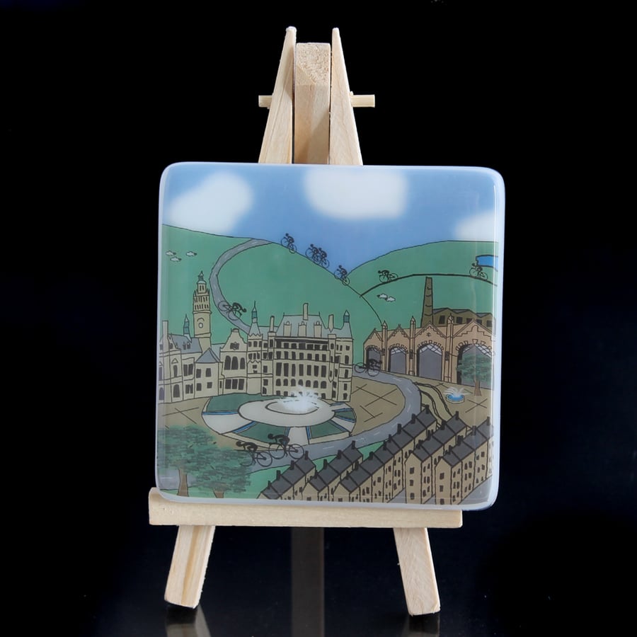 Sheffield Cyclist Coaster - Inspired by Tour de France coming to Yorkshire