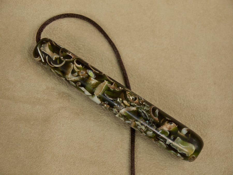 Sea shell light pull pendant hand crafted by the coast on Orkney . lps19