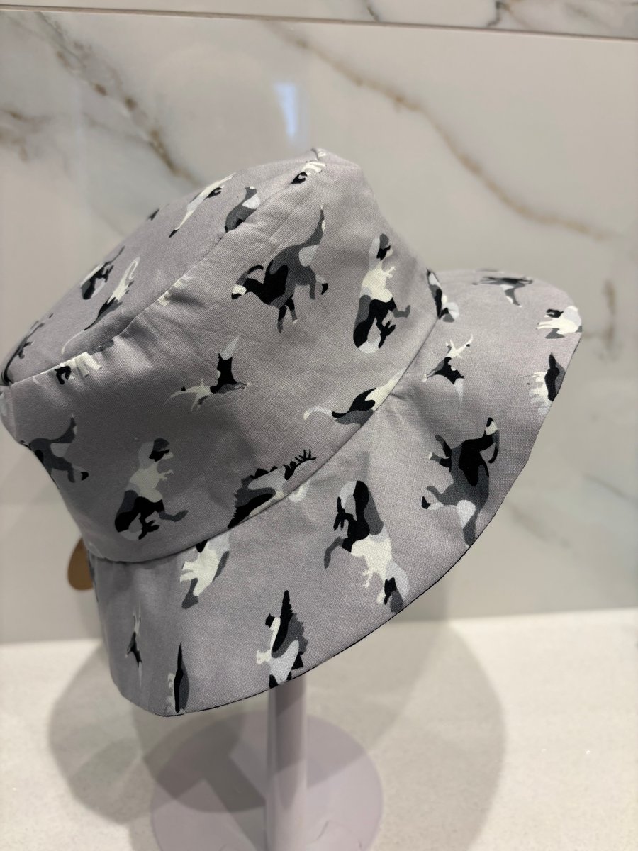 Grey Dinosaur Sun Hat