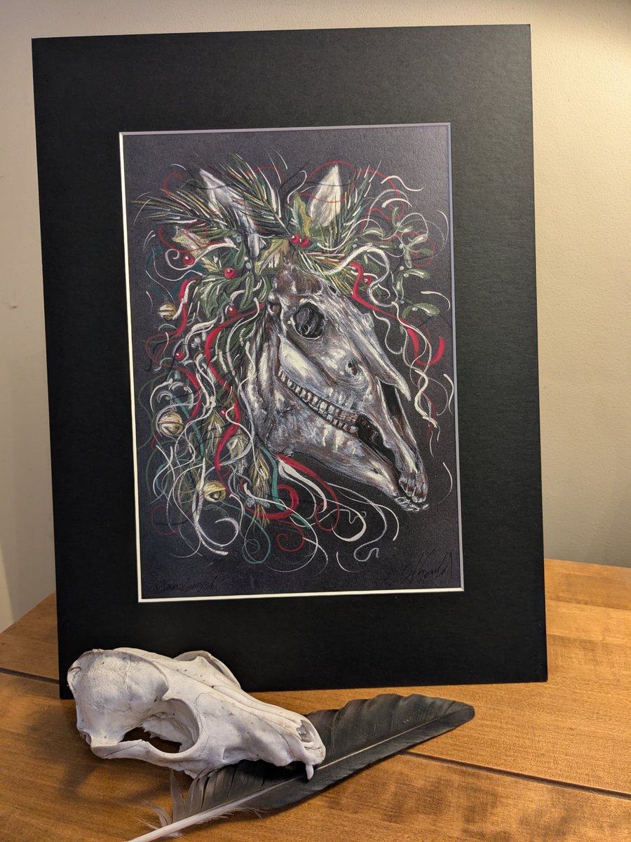 The Mari Lwyd, an A4 or A3 print of original artwork