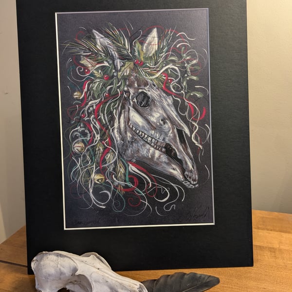 The Mari Lwyd, an A4 or A3 print of original artwork