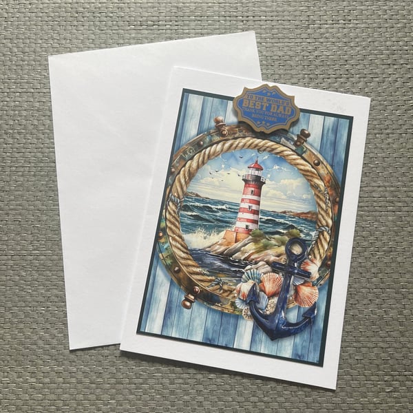Nautical birthday card for Dad