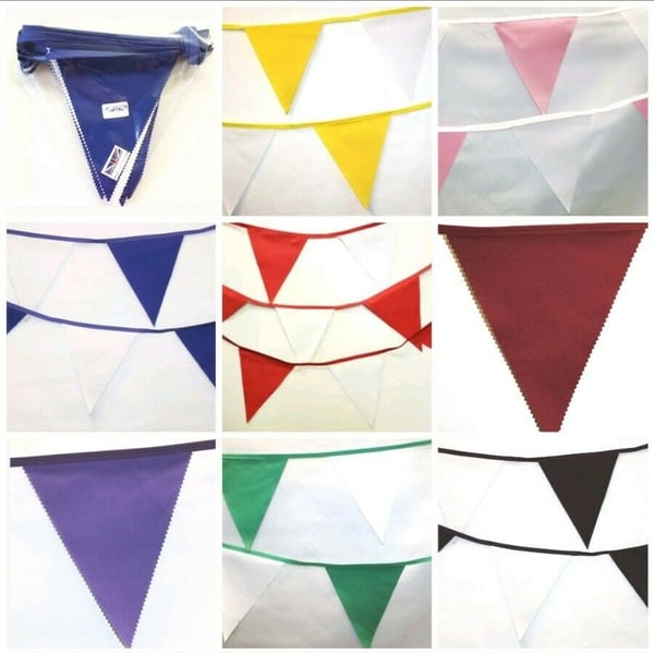 Wedding Fabric Bunting: 10 mtr. All colours available