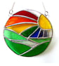 New Day Stained Glass Suncatcher Handmade Rainbow Ring 061