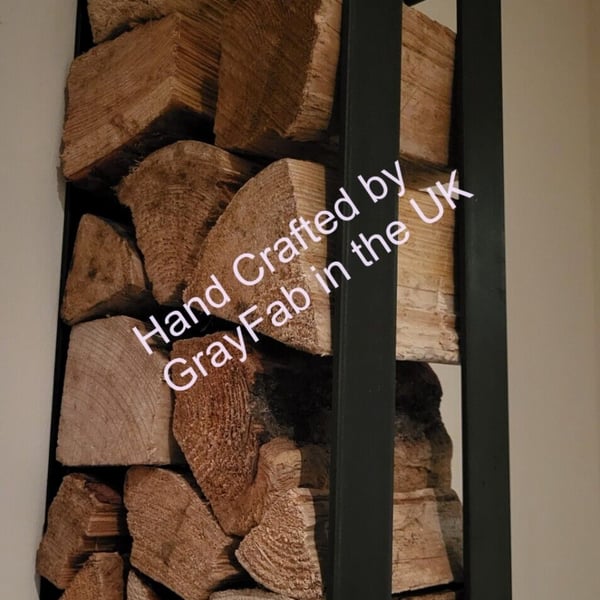 Wall Mounted Wood Storage For Indoor and Outdoor Firewood Log Store
