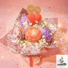 Eternal Bloom Valentine’s Day Candle Bouquet – Handcrafted Floral Wax Sculptur