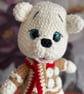 Handmade Crochet Amigurumi Christmas Polar Bear With Earmuffs Soft Plushie Toy - Image 2