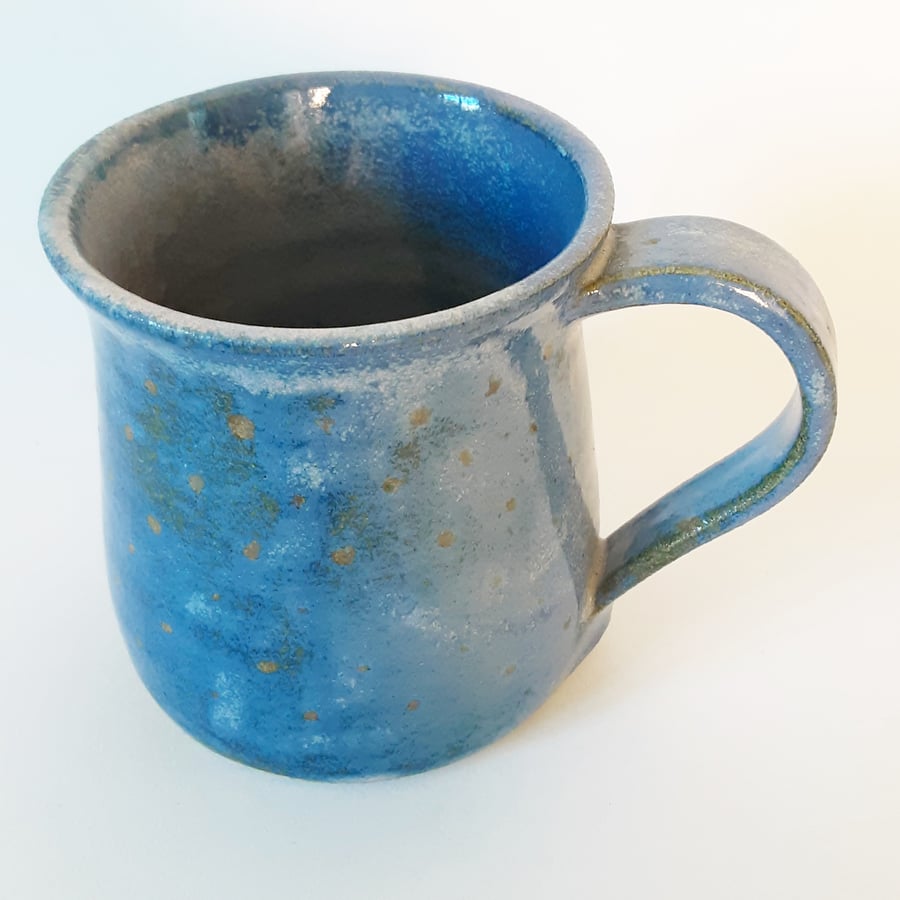 Handmade - Mug - Speckled Blue Ceramic Mug 