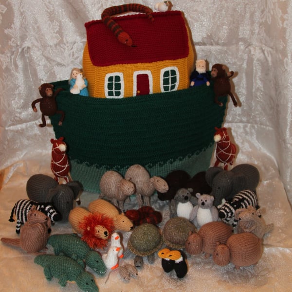 Hand Knitted Noah's Ark