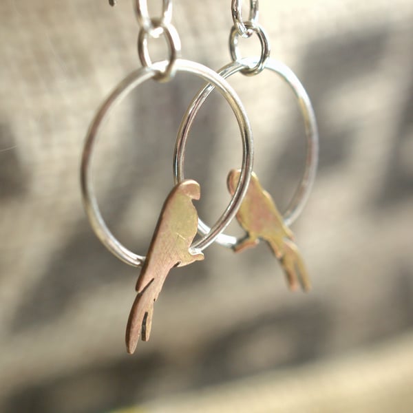 Seconds Sunday Parrot Dangle Earrings 