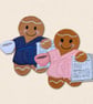 Rise and Shine Gingerbread Decoration - Embroidered Morning Character