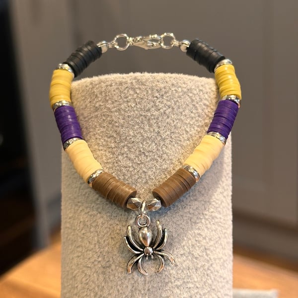 Unique Handmade bracelet with charms - animal spider