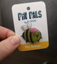 Quirky zom-bee pin badge