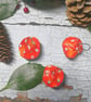 Clay, Hand Painted Toadstools. - Image 1