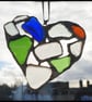 Seaglass mosaic heart suncatcher  - Image 2
