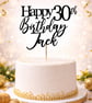 Birthday Cake Topper, 30th Cake Topper, Custom Name Age Topper, Party Supplies - Image 2