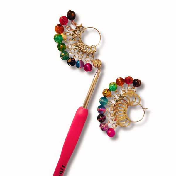 Crochet Stitch Markers -Bombay Summer