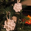 2 Crocheted Snowflake Decoration