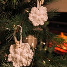 2 Crocheted Snowflake Decoration