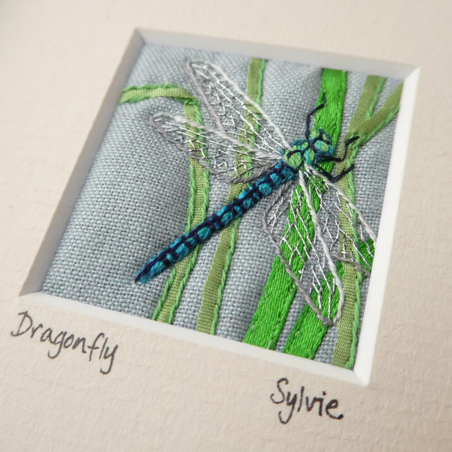Dragonfly - embroidered picture