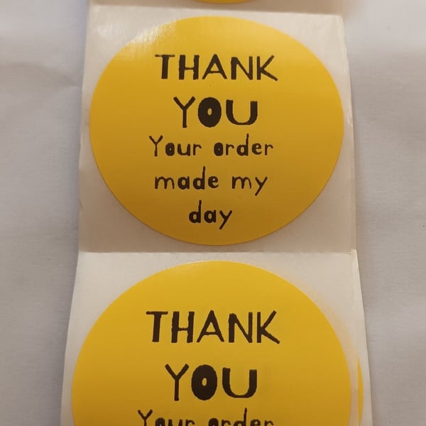 50 Your order made my day Thermal Printed stickers (S)