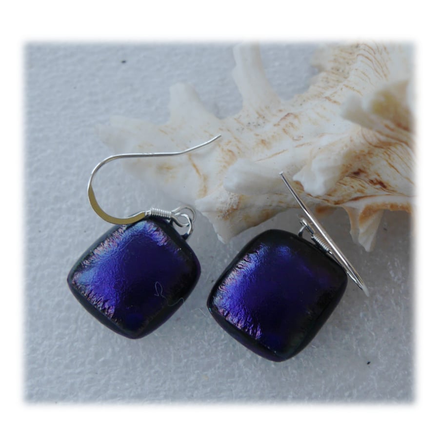 Handmade Fused Dichroic Glass Earrings 240