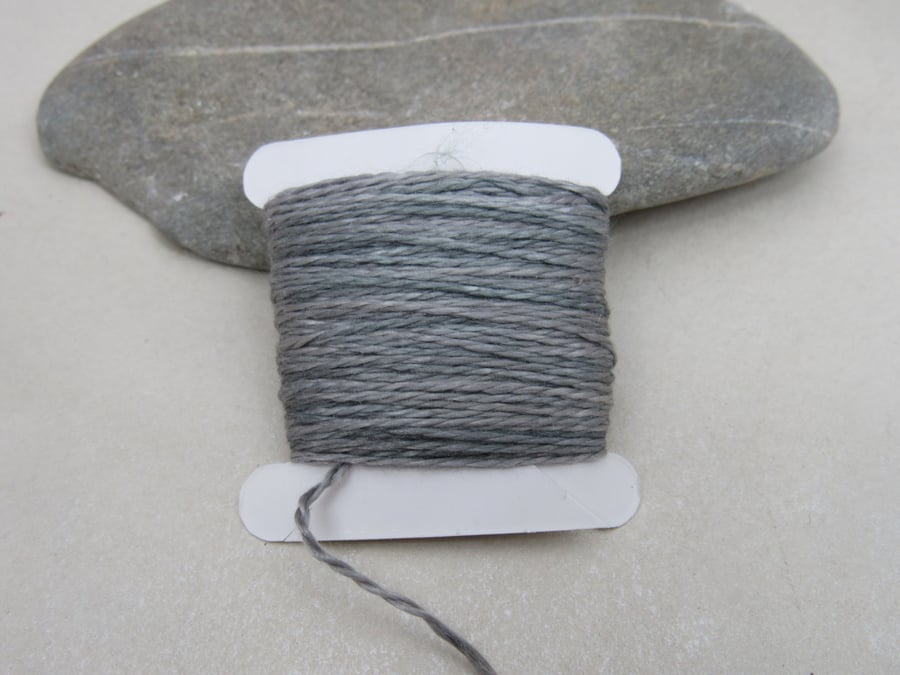 15m Natural Dye Alkanet Grey Pure Silk Embroidery Thread