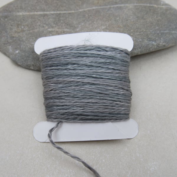 15m Natural Dye Alkanet Grey Pure Silk Embroidery Thread