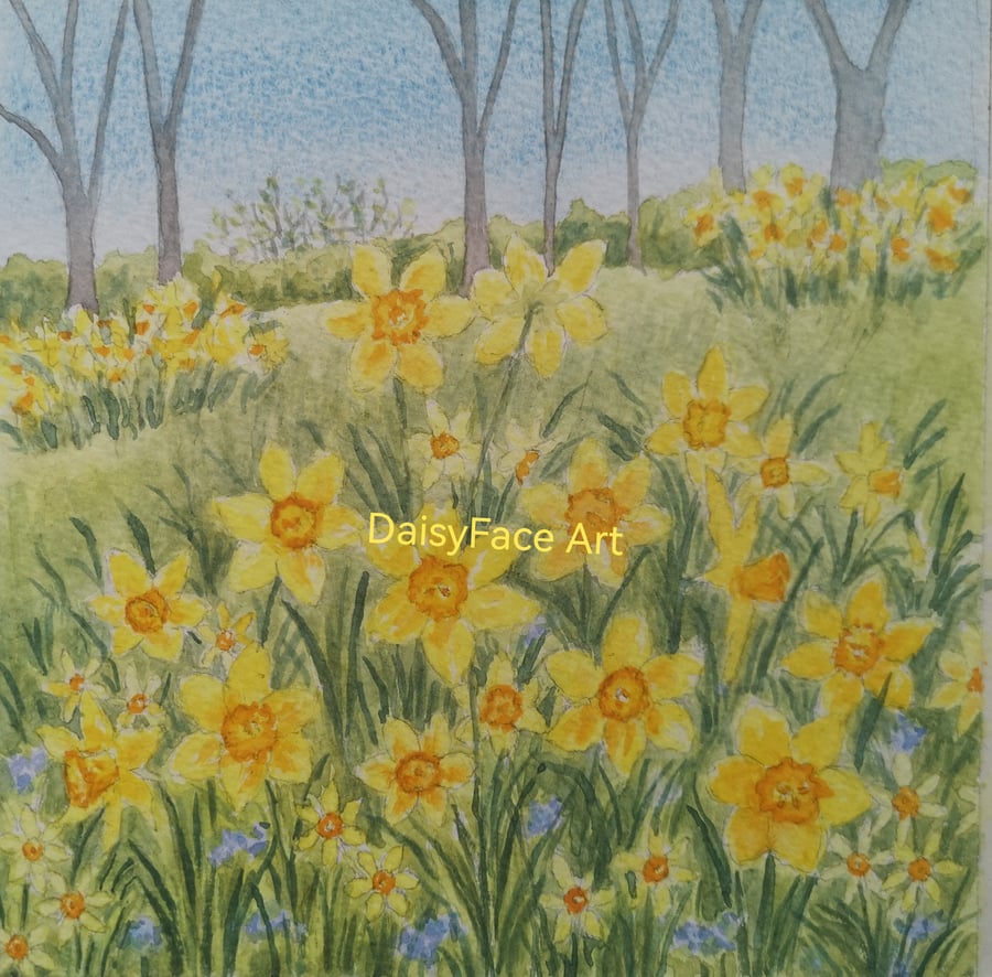 'Springtime Dancers' greetings card
