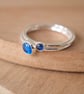 Lab Sapphire Double Ring Set - Image 1