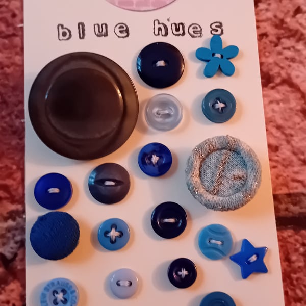 Blue Hues – A Found Button Collection