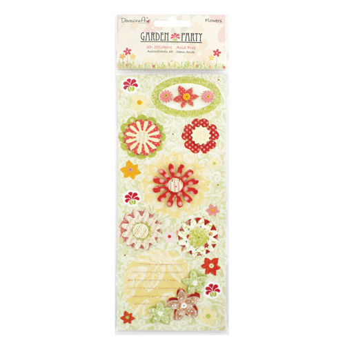 Dovecraft 'Garden Party' 3D Flower Stickers 