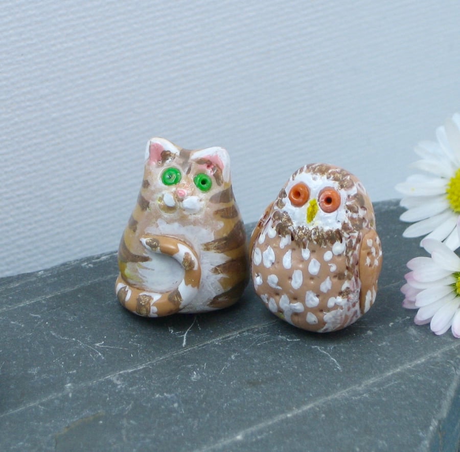 Owl and Pussycat Miniature Figures