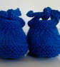 Luxury Baby Boys Hand Knitted Booties with 50% merino wool  3-9 months