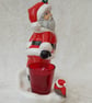 Ceramic Red Xmas Father Christmas Santa Candle Tea Light Ornament Decoration. - Image 4